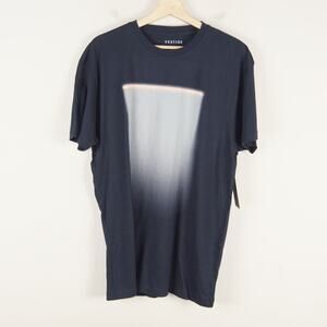 Vestige Black Shadow Cast Cotton Short Sleeve Blue Cotton Tee Mens Sz L
